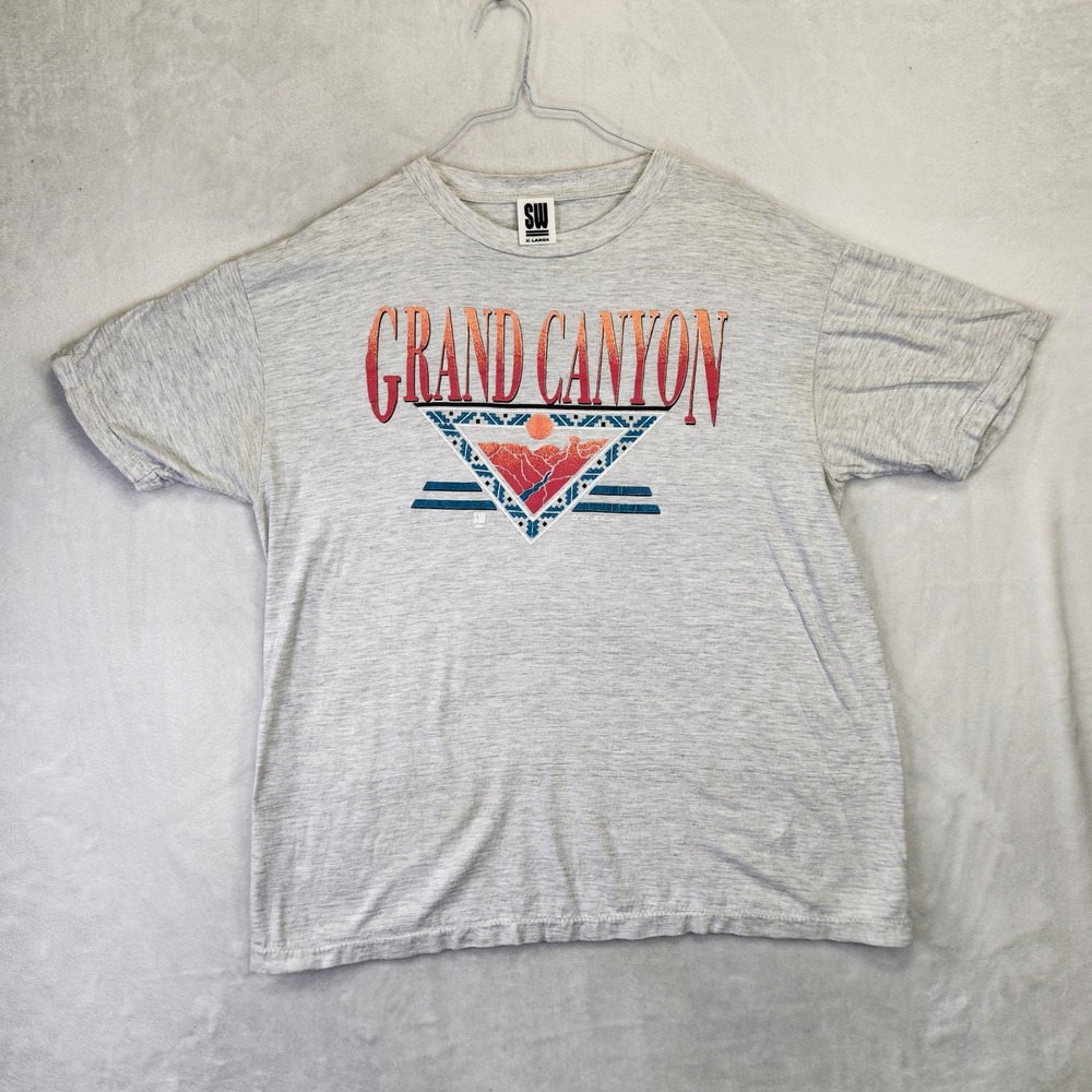 Vintage 1992 Grand Canyon National Park T Shirt Single Stitch Grey XL Arizona